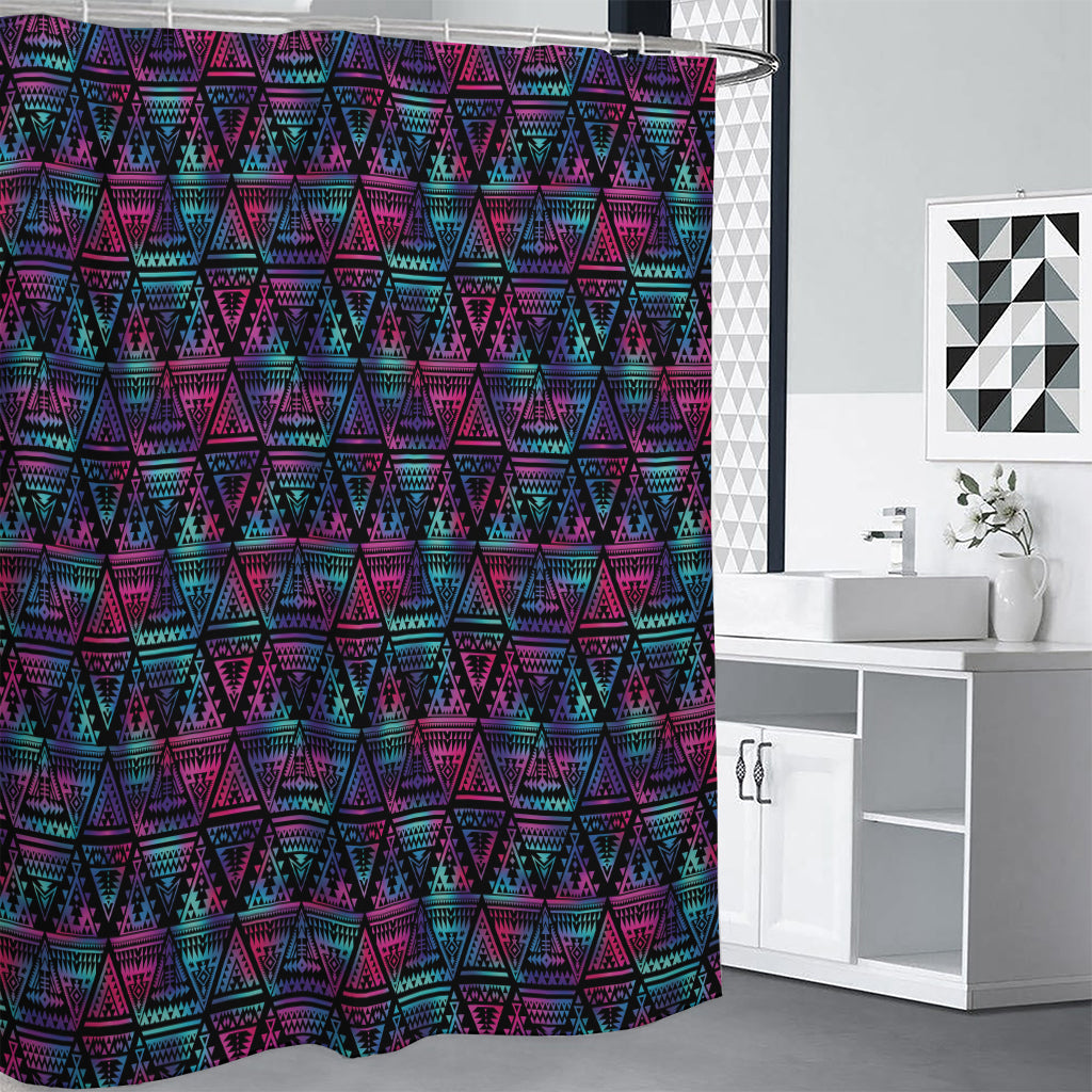 Triangle Ethnic Navajo Pattern Print Shower Curtain