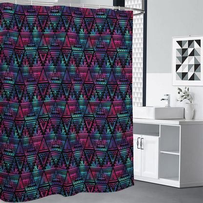 Triangle Ethnic Navajo Pattern Print Shower Curtain