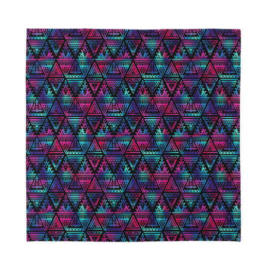 Triangle Ethnic Navajo Pattern Print Silk Bandana