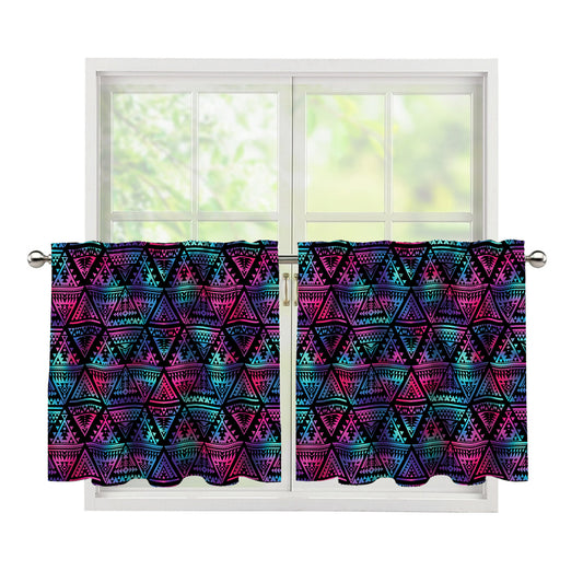 Triangle Ethnic Navajo Pattern Print Tier Curtains