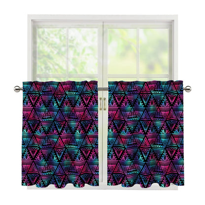 Triangle Ethnic Navajo Pattern Print Tier Curtains