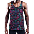 Triangle Ethnic Navajo Pattern Print Men's Workout Tank Top