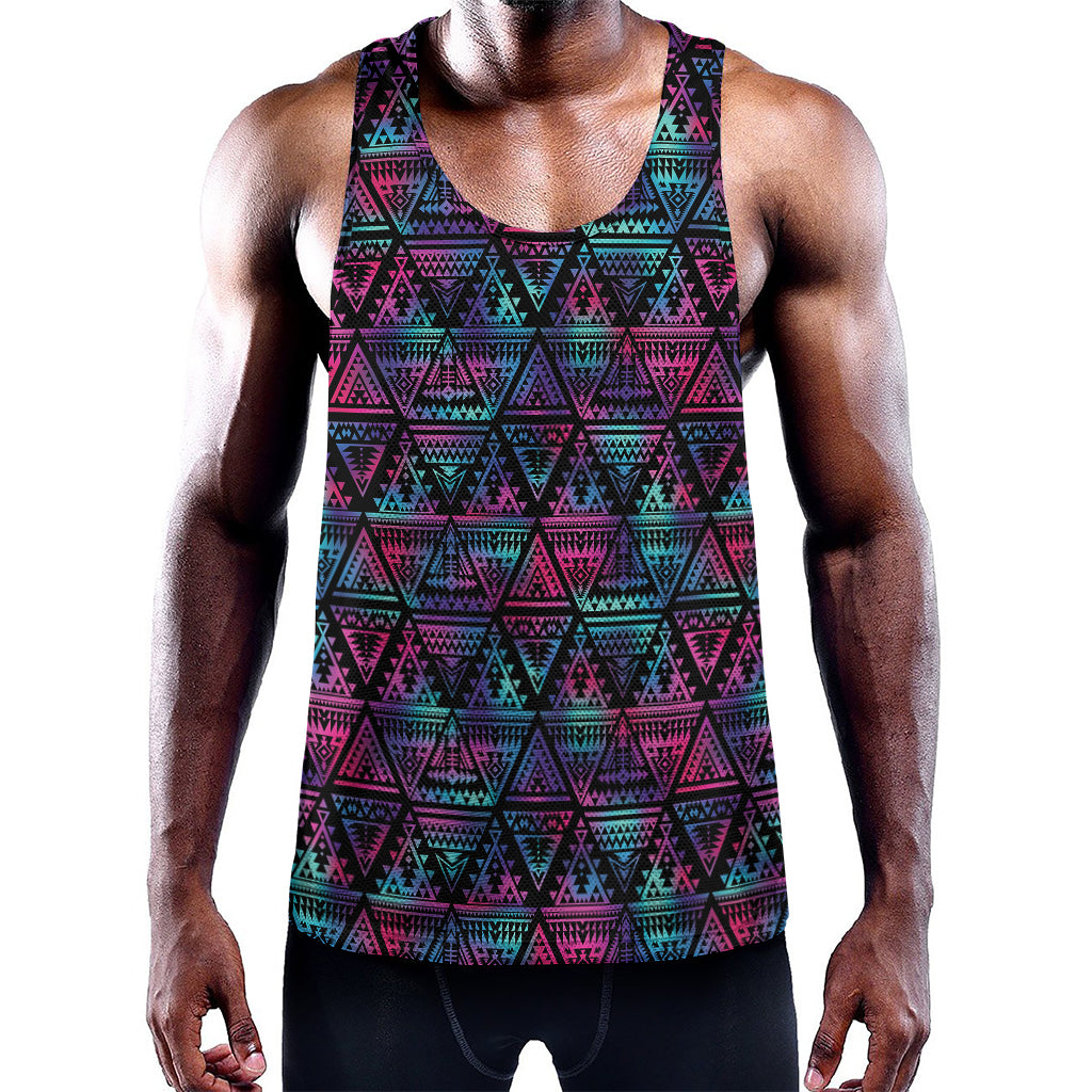 Triangle Ethnic Navajo Pattern Print Training Tank Top