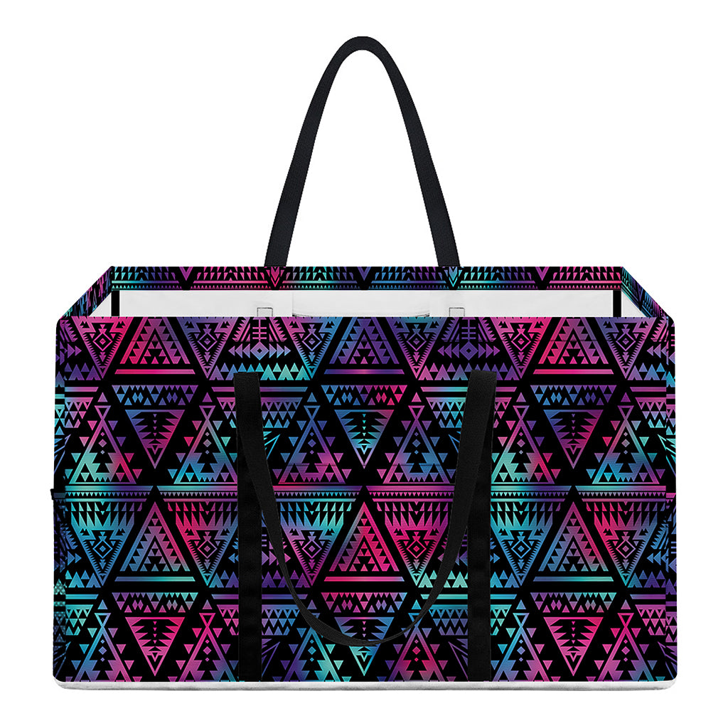 Triangle Ethnic Navajo Pattern Print Utility Tote Bag