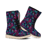 Triangle Ethnic Navajo Pattern Print Winter Boots