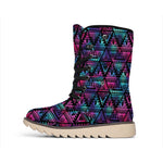 Triangle Ethnic Navajo Pattern Print Winter Boots