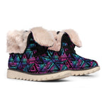 Triangle Ethnic Navajo Pattern Print Winter Boots
