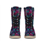 Triangle Ethnic Navajo Pattern Print Winter Boots