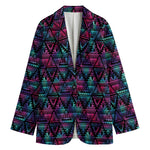 Triangle Ethnic Navajo Pattern Print Women's Cotton Blazer