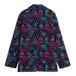 Triangle Ethnic Navajo Pattern Print Women's Cotton Blazer