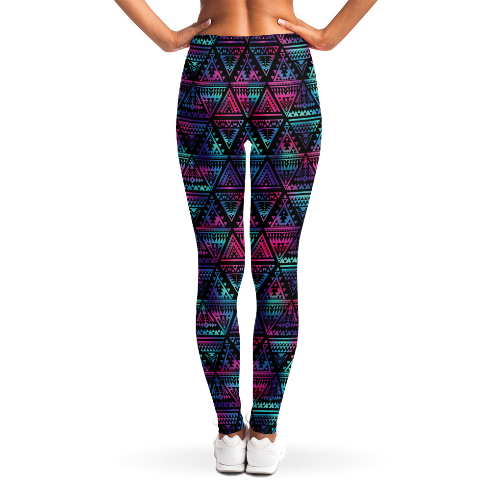 Triangle Ethnic Navajo Pattern Print Women's Leggings