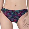 Triangle Ethnic Navajo Pattern Print Women's Thong