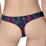 Triangle Ethnic Navajo Pattern Print Women's Thong