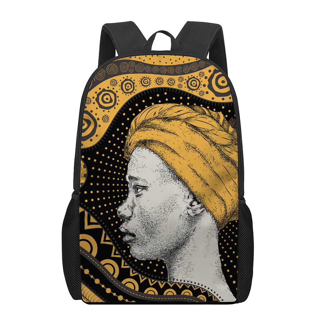 Tribal African Girl Print 17 Inch Backpack