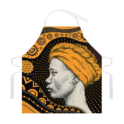 Tribal African Girl Print Adjustable Apron