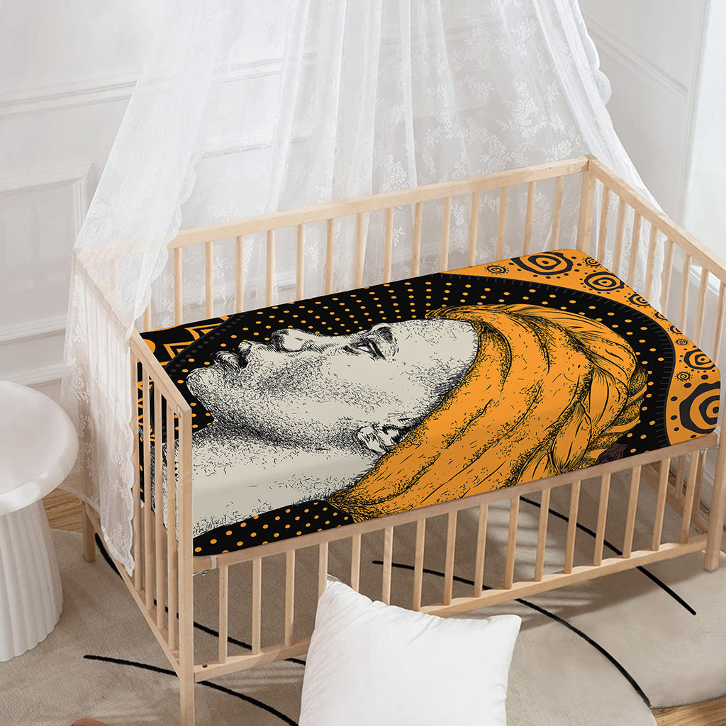 Tribal African Girl Print Baby Crib Sheet