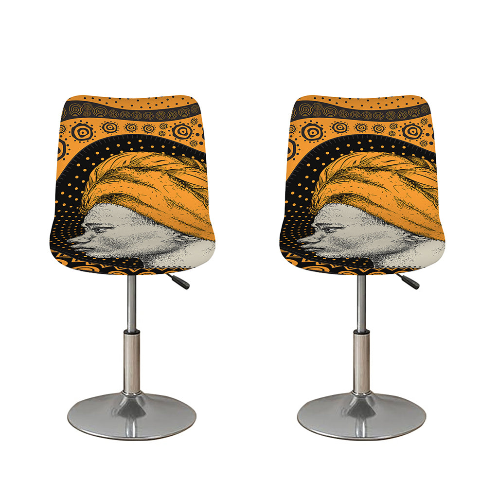 Tribal African Girl Print Bar Stool Covers