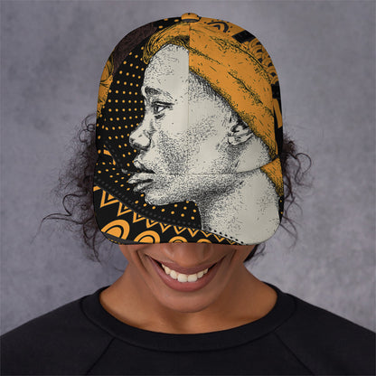 Tribal African Girl Print Baseball Cap