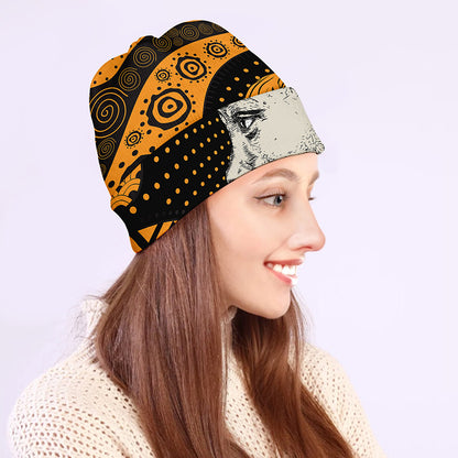 Tribal African Girl Print Beanie