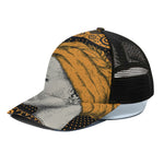 Tribal African Girl Print Black Mesh Trucker Cap