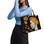 Tribal African Girl Print Canvas Tote Bag