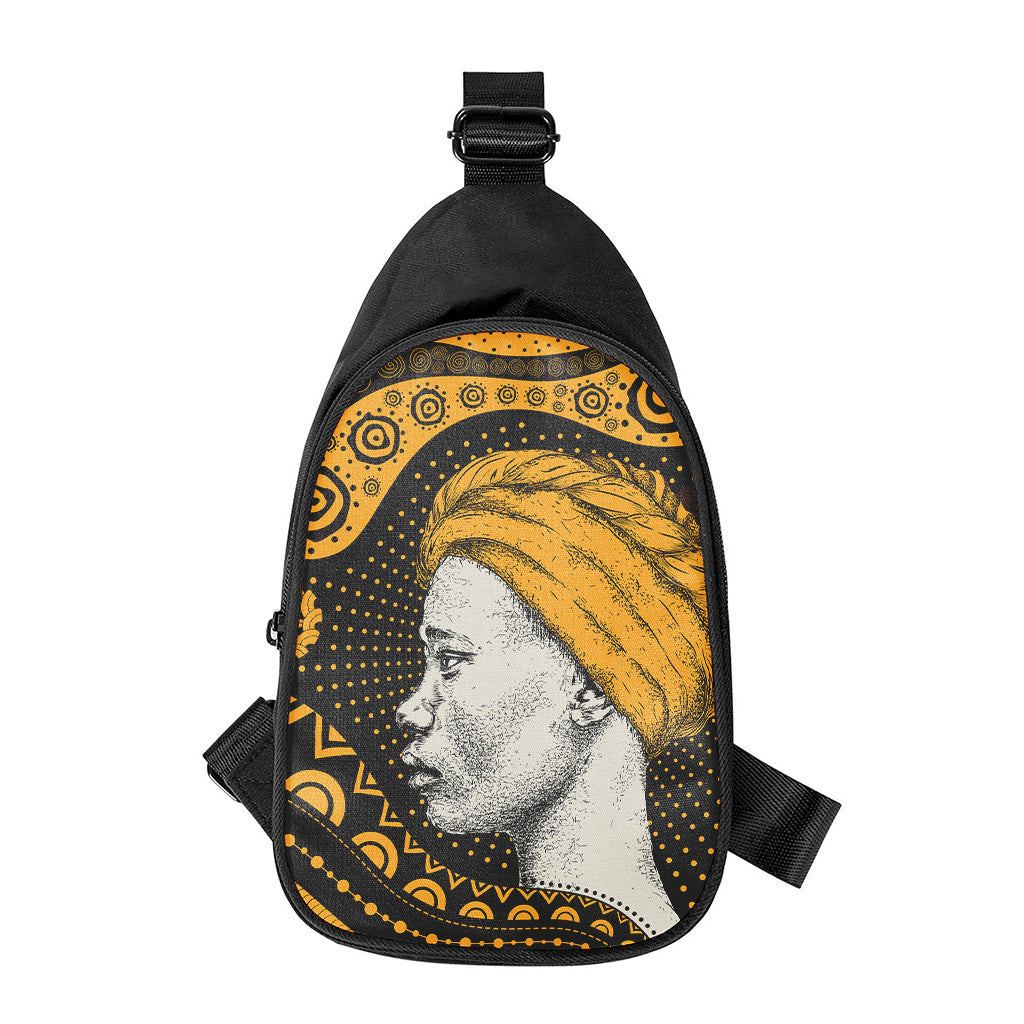 Tribal African Girl Print Chest Bag