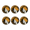 Tribal African Girl Print Coaster Set