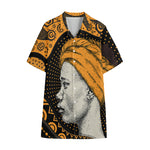 Tribal African Girl Print Cotton Hawaiian Shirt