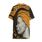 Tribal African Girl Print Cotton Hawaiian Shirt