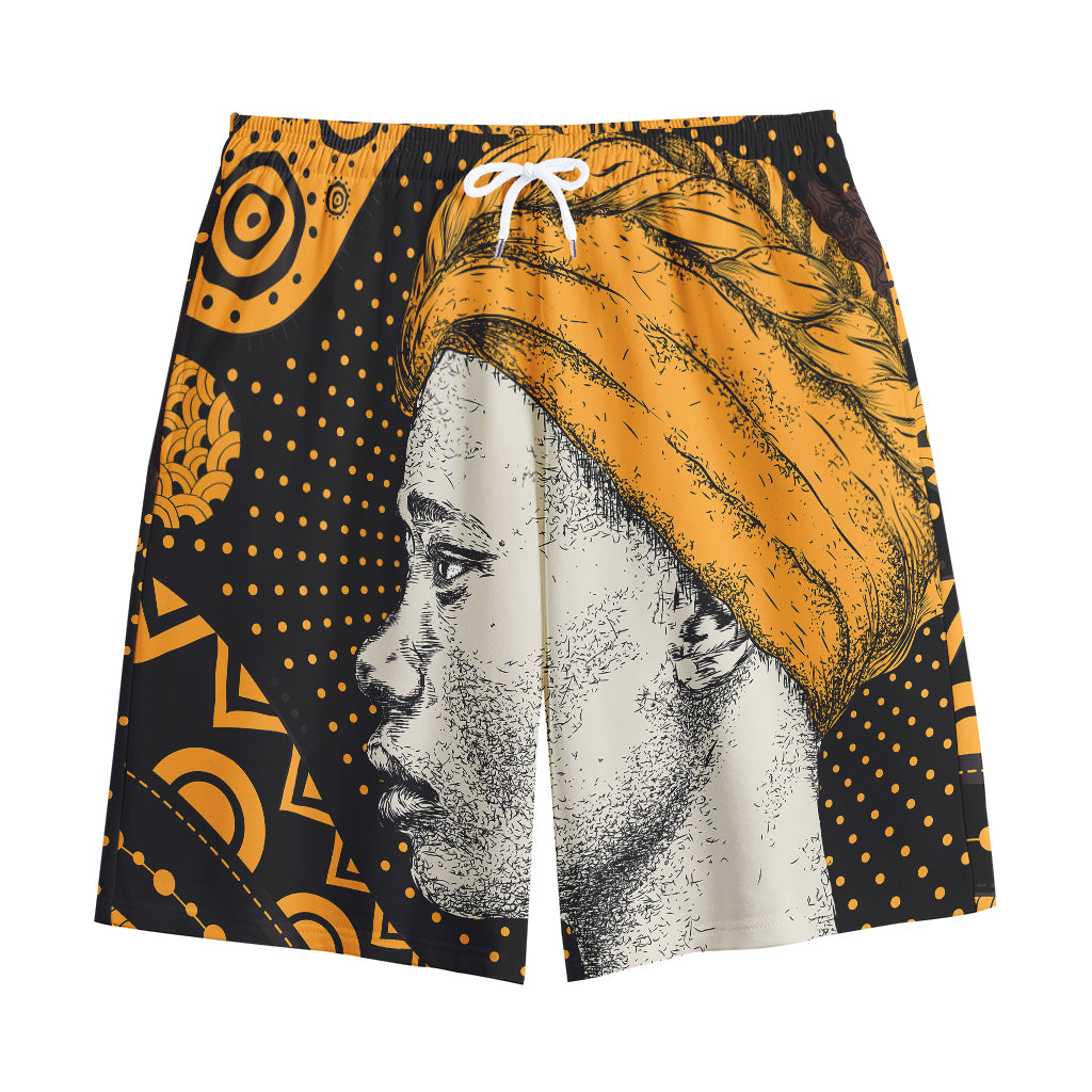 Tribal African Girl Print Cotton Shorts