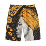 Tribal African Girl Print Cotton Shorts