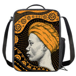 Tribal African Girl Print Crossbody Lunch Bag