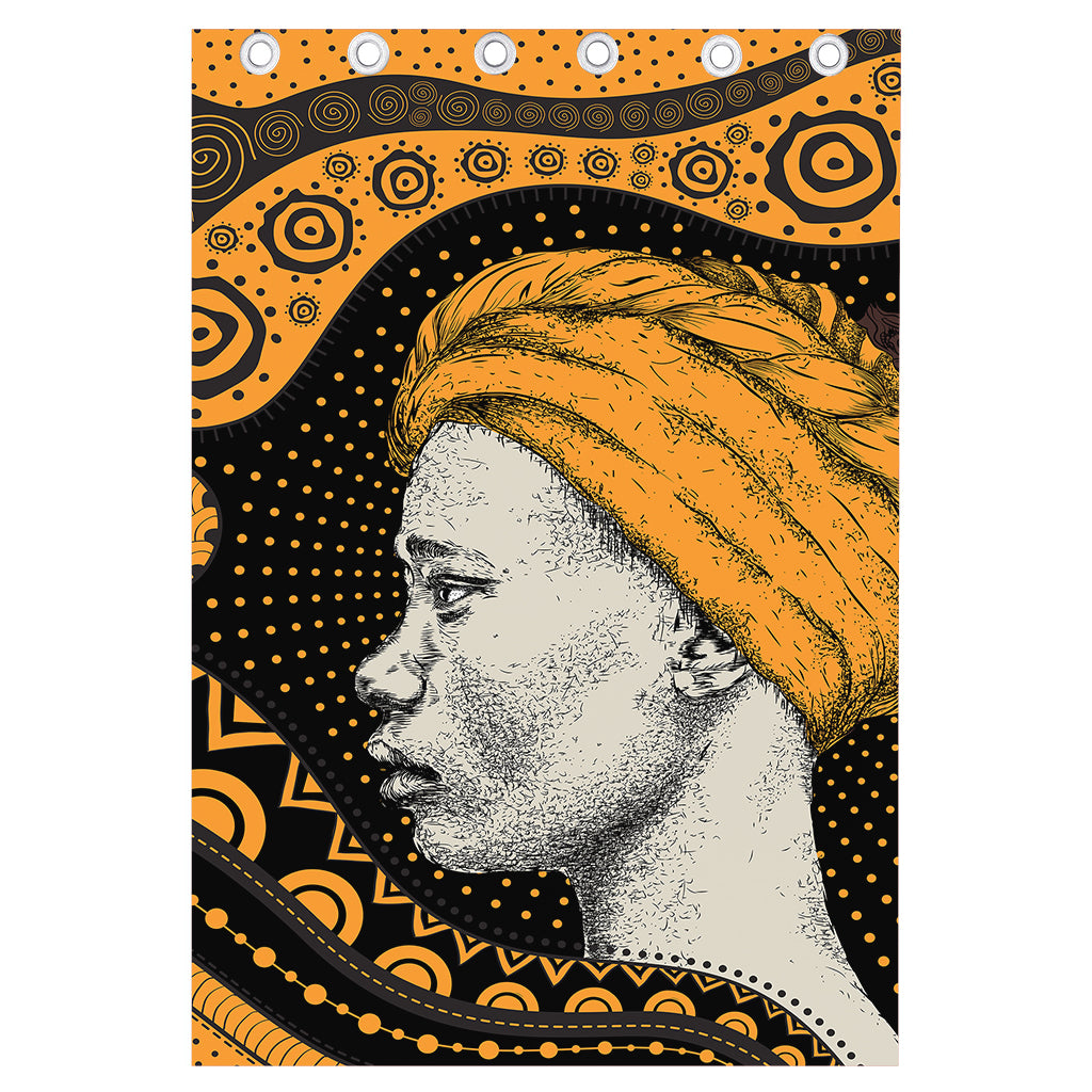 Tribal African Girl Print Curtain