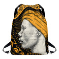 Tribal African Girl Print Drawstring Backpack