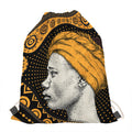 Tribal African Girl Print Drawstring Bag