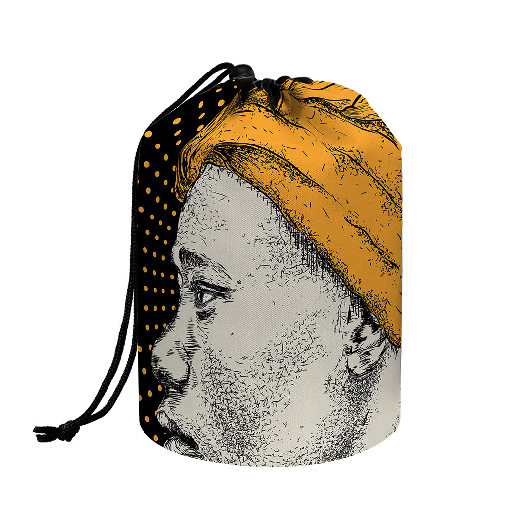 Tribal African Girl Print Drawstring Makeup Bag