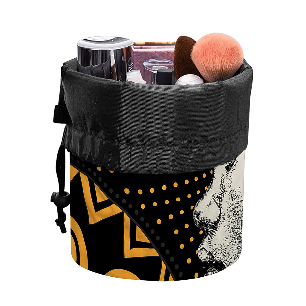 Tribal African Girl Print Drawstring Makeup Bag