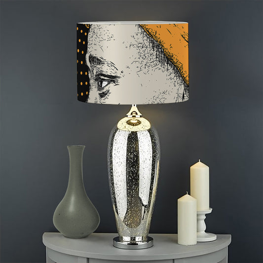 Tribal African Girl Print Drum Lamp Shade