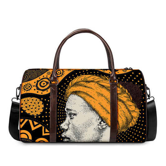 Tribal African Girl Print Duffle Bag