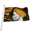 Tribal African Girl Print Flag