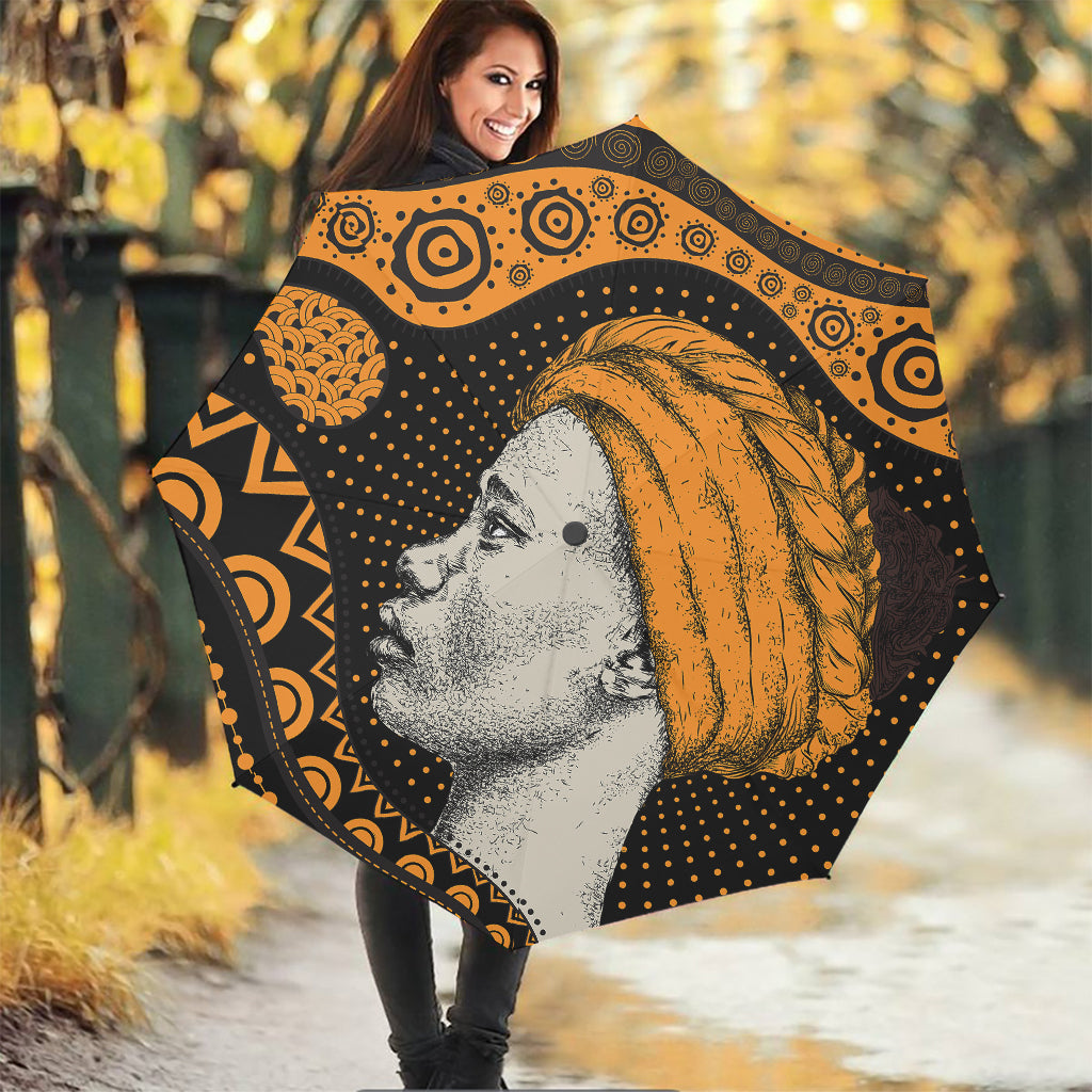 Tribal African Girl Print Foldable Umbrella