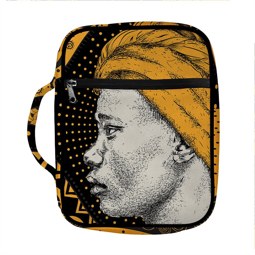 Tribal African Girl Print Front Pocket Bible Bag