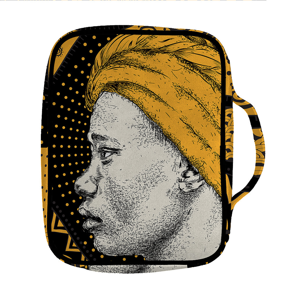 Tribal African Girl Print Front Pocket Bible Bag