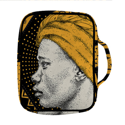 Tribal African Girl Print Front Pocket Bible Bag