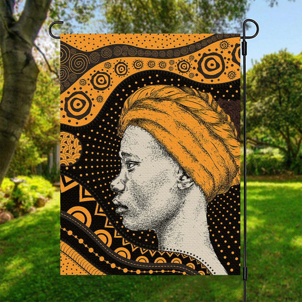 Tribal African Girl Print Garden Flag