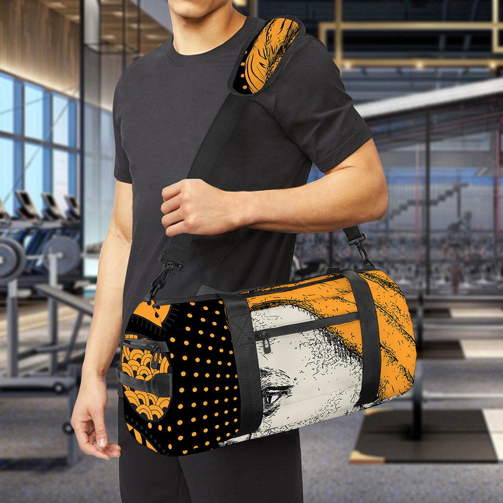 Tribal African Girl Print Gym Bag