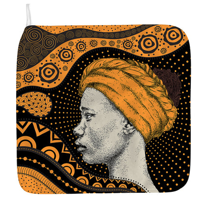 Tribal African Girl Print Hand Towel