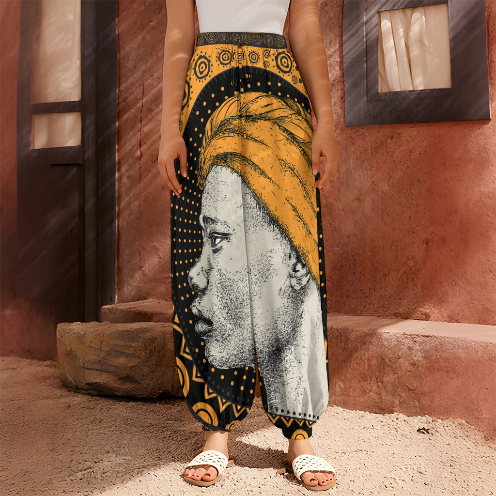 Tribal African Girl Print Harem Pants