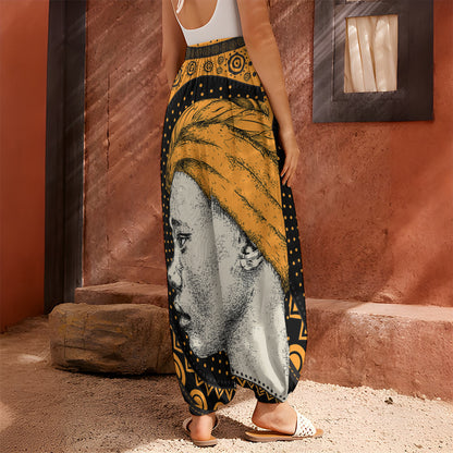 Tribal African Girl Print Harem Pants