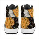 Tribal African Girl Print High Top Leather Sneakers